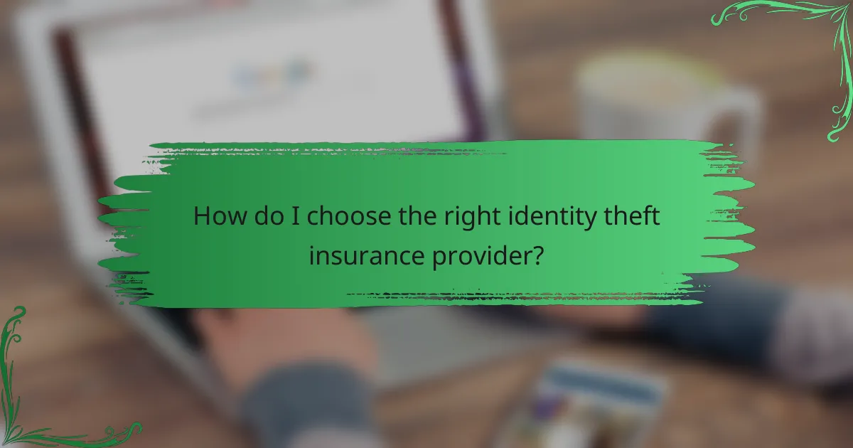 How do I choose the right identity theft insurance provider?