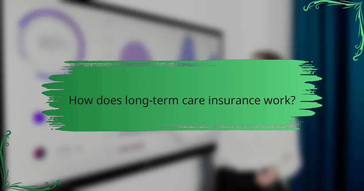 How does long-term care insurance work?